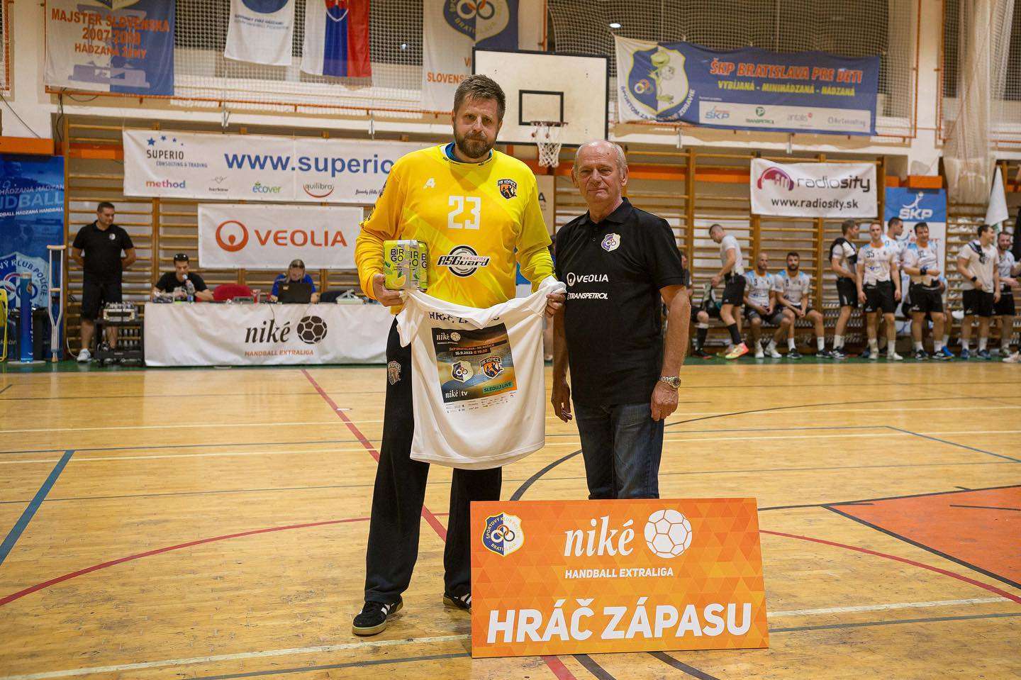 Hráčom zápasu z HK Košice je brankár Michal Shejbal. (Foto: ŠKP hádzaná, fb)