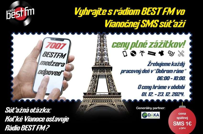  Vyhrajte s rádiom BEST FM vo Vianočnej SMS súťaži